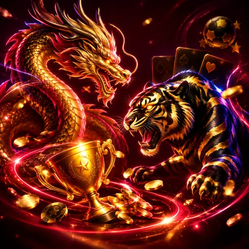 Mesa de Dragon Tiger com duas cartas viradas